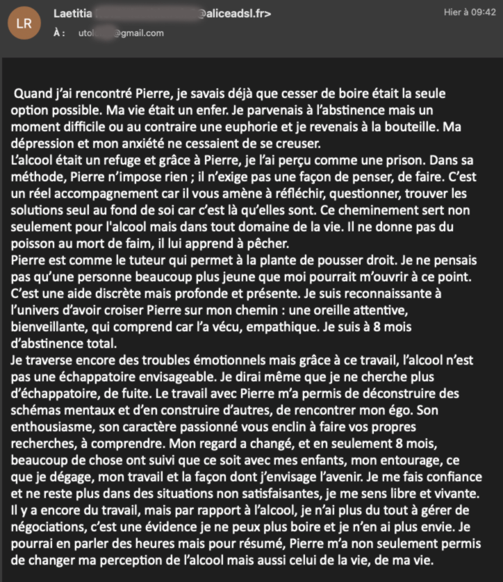 Témoignage de Laetitia